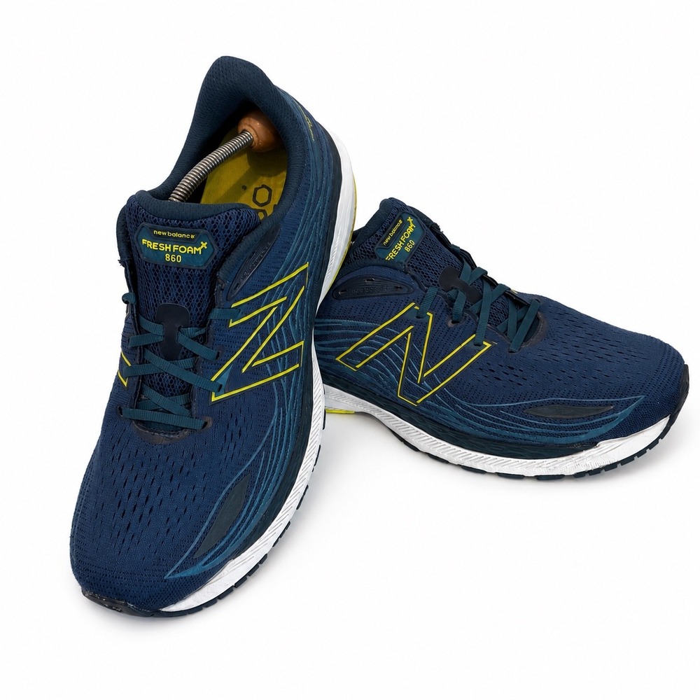 New Balance Fresh Foam 860v12 Mens Blue Yellow Running Shoes M860N12 Size 15 2E